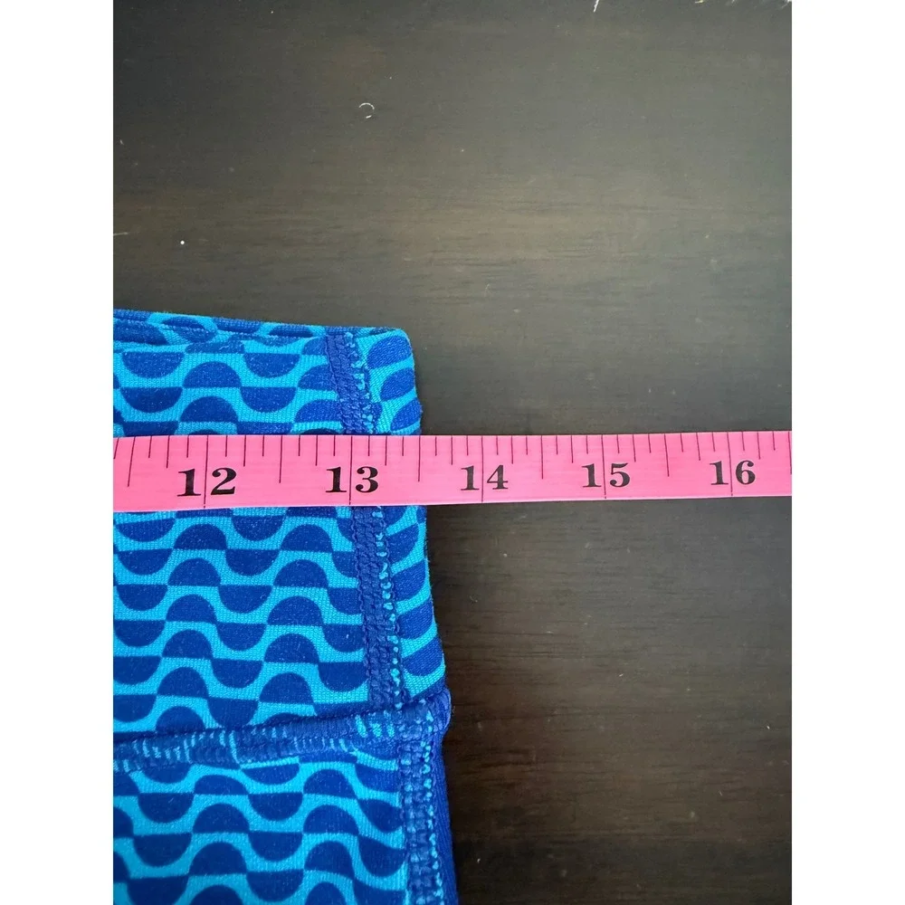 Nike Dri-FIT Capri‎ Leggings Women's Small Running  Blue Patterned Athletic